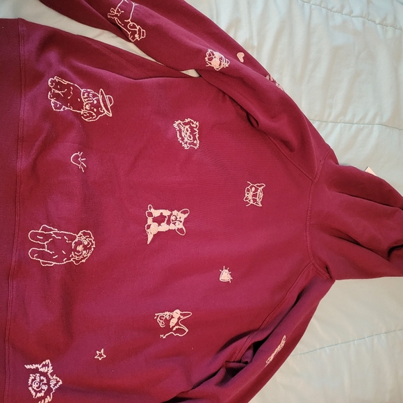 Johnny Was Tippi Embroidered Dog Hooded Sweatshirt XL - Picture 8 of 12